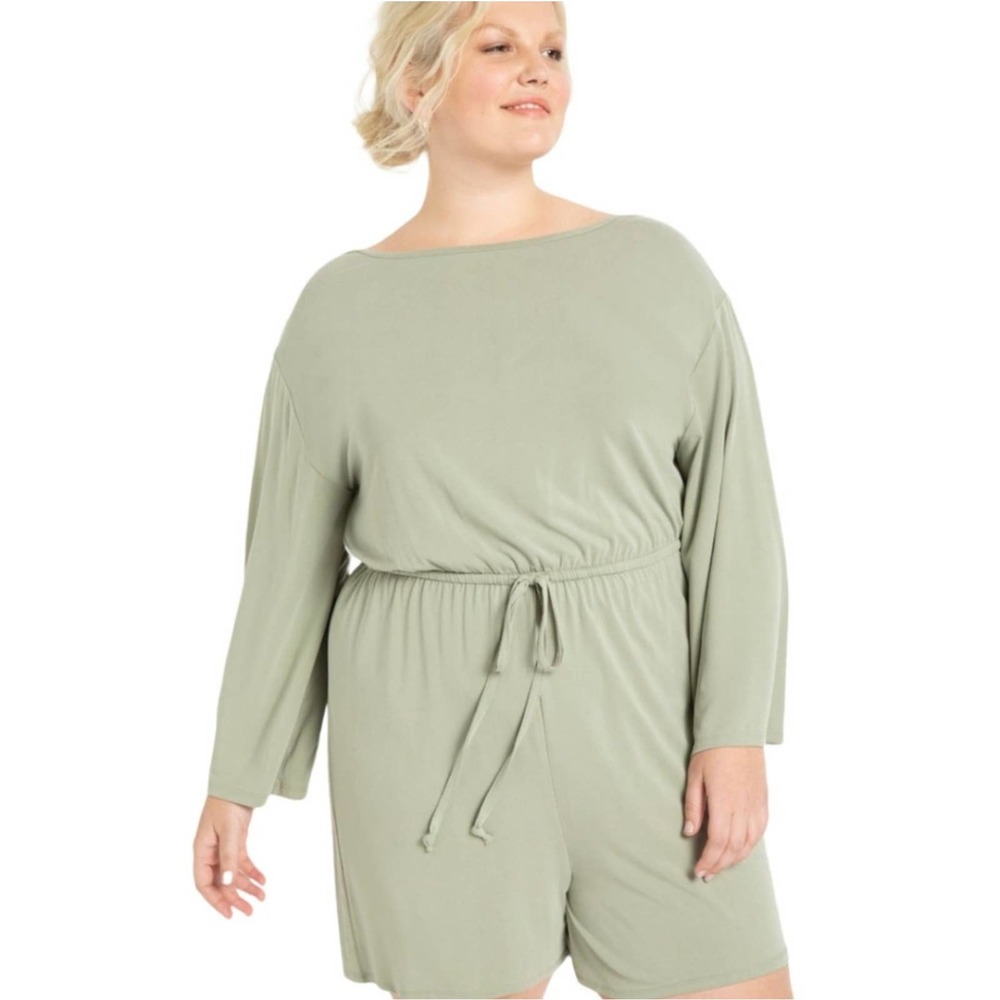 Eloquii Jersey Romper with Wide Neck Size 14/16